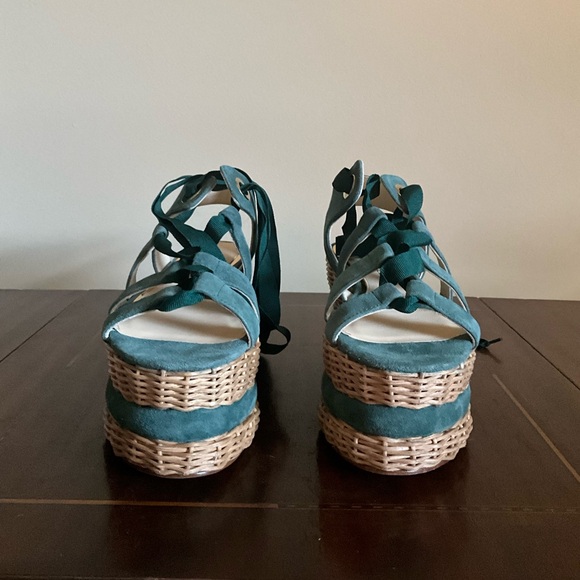 New in Box - Paloma Barcelo - Suede basket woven platform sandal - EU 39 / US 9 - Picture 4 of 7